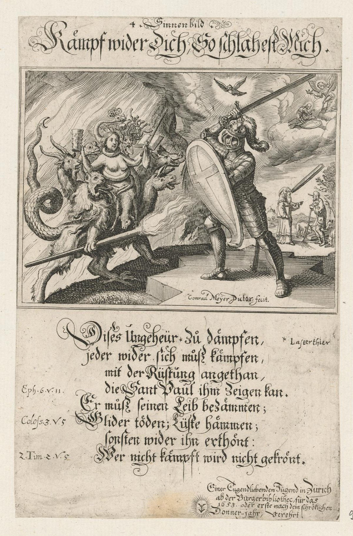 Meyer - Neujahrsblatt 1653: Kämpf wider Dich