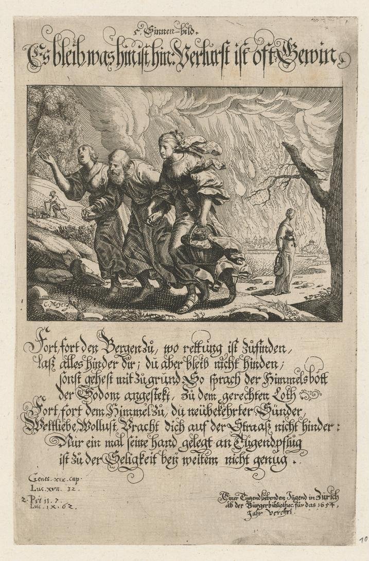Meyer - Neujahrsblatt 1654 Es bleib, was hin ist